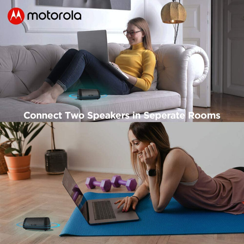 Motorola SONIC SUB 630 BASS TWIN Σετ 2 αδιάβροχα Smart φορητά ηχεία Bluetooth 5.0 με TWL και Aux-In – 2 x 10 W